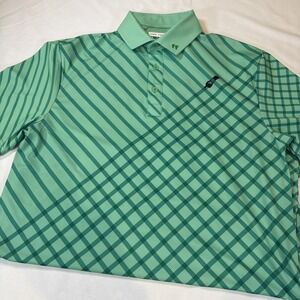 Fore Fathers Polo Shirt Mens Small‎ Green Turf Dad Mowing Golf Performance